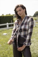 Zusss ruit blouse met strik