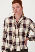 Zusss ruit blouse met strik