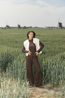 Zusss brede kralen armband, chocoladebruin