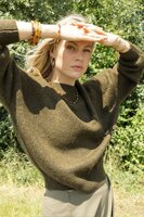 Zusss ketting met kralen bruin/goud