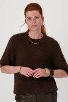 Zusss armband met kralen bruin/goud