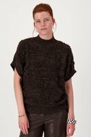 Zusss brede blok armband, zwart