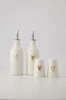 Zusss olie azijn fles keramiek open hartje