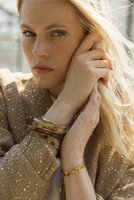 Zusss armband met structuur hartjes