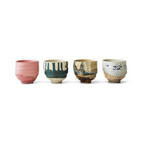 HKLIVING Artist ceramics coffee cups set of 4