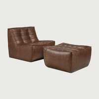 Ethnicraft N701 Sofa -Footstool- Chestnut