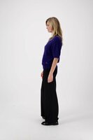 Zusss fluffy trui met ronde hals night blue