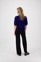 Zusss fluffy trui met ronde hals night blue