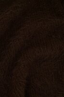 Zusss fluffy trui met ronde hals chocoladebruin