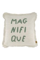 Zusss kussen ruffle magnifique 45x45cm peper en zout/grijsblauw
