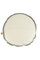 Zusss kussen rond love 45cm zand/antracietgrijs