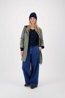 Zusss gebreide muts met kabels navy