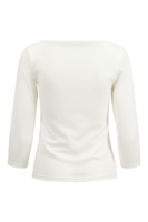 Zusss basic boothals top met stretch off white