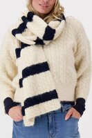 Zusss gebreide sjaal met kabels navy-kit