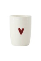 Zusss koffiemok hartje wit/rood