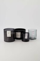 Zusss waxinelichthouder hammered glas M grijsblauw
