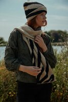 Zusss gebreide muts met zebra dessin dubbel