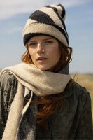 Zusss gebreide muts met zebra dessin dubbel