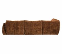 WOOOD Baggy Hoekbank Links 3D Chenille Middenbruin