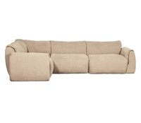 WOOOD Baggy Hoekbank Links Geweven Chenille Zand