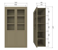 WOOOD Gunnar Buffetkast Grenen Mud