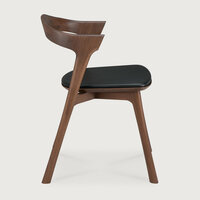Ethnicraft Bok Chair Teak Brown - Black Leather