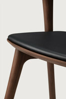 Ethnicraft Bok Chair Teak Brown - Black Leather