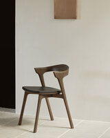 Ethnicraft Bok Chair Teak Brown - Black Leather