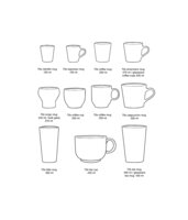 HKLIVING 70s ceramics coffee mugs pop art set of 4  