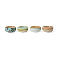 HKLIVING 70s ceramics Dessert Bowls Impression set of 4  