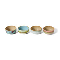 HKLIVING 70s ceramics Dessert Bowls Impression set of 4  