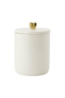 Zusss bewaarpot keramiek smal hartje wit goud