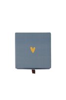 Zusss armband hartje in schuifdoosje leukerd grijsblauw