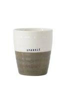 Zusss koffiemok sparkle wit donkergroen
