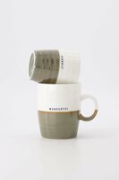 Zusss koffiemok sparkle wit donkergroen