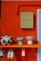 HKLIVING 70s Ceramics Tapas Bowl On Base Slush, L