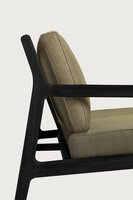 Ethnicraft Jack Outdoor 2-Zits Bank Zwart met Groene Kussens