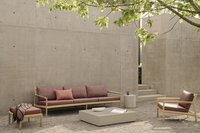 Ethnicraft Jack Outdoor 3-Zits Bank Burgundy