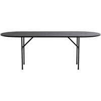 WOOOD Essentials Arthur Eettafel Ovaal Met H-poot Eiken Zwart