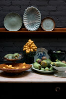 HKLIVING 70s ceramics side plates fleck set of 2