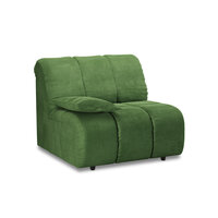 HKLIVING Wave Couch Element Middel Left Low Arm Royal Velvet Green