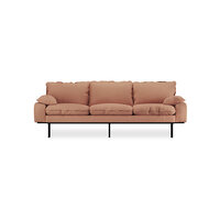 HKliving retro sofa 3 seats Linen, Dusty Rose