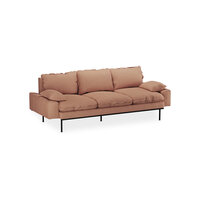 HKliving retro sofa 3 seats Linen, Dusty Rose