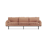 HKliving retro sofa 4 seats Linen, Dusty Rose