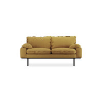 HKliving retro sofa 2 seats Linen, Burnt Ochre