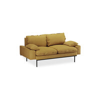 HKliving retro sofa 2 seats Linen, Burnt Ochre