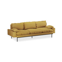 HKliving retro sofa 4 seats Linen, Burnt Ochre