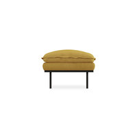 HKliving retro Hocker Linen, Burnt Ochre