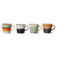 HKLIVING 70s ceramics: cappuccino mugs verve, set of 4
