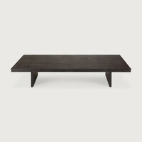 Ethnicraft Grooves salontafel teakhout zwart 170x120cm